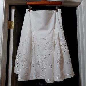 EXPRESS white eyelet skirt